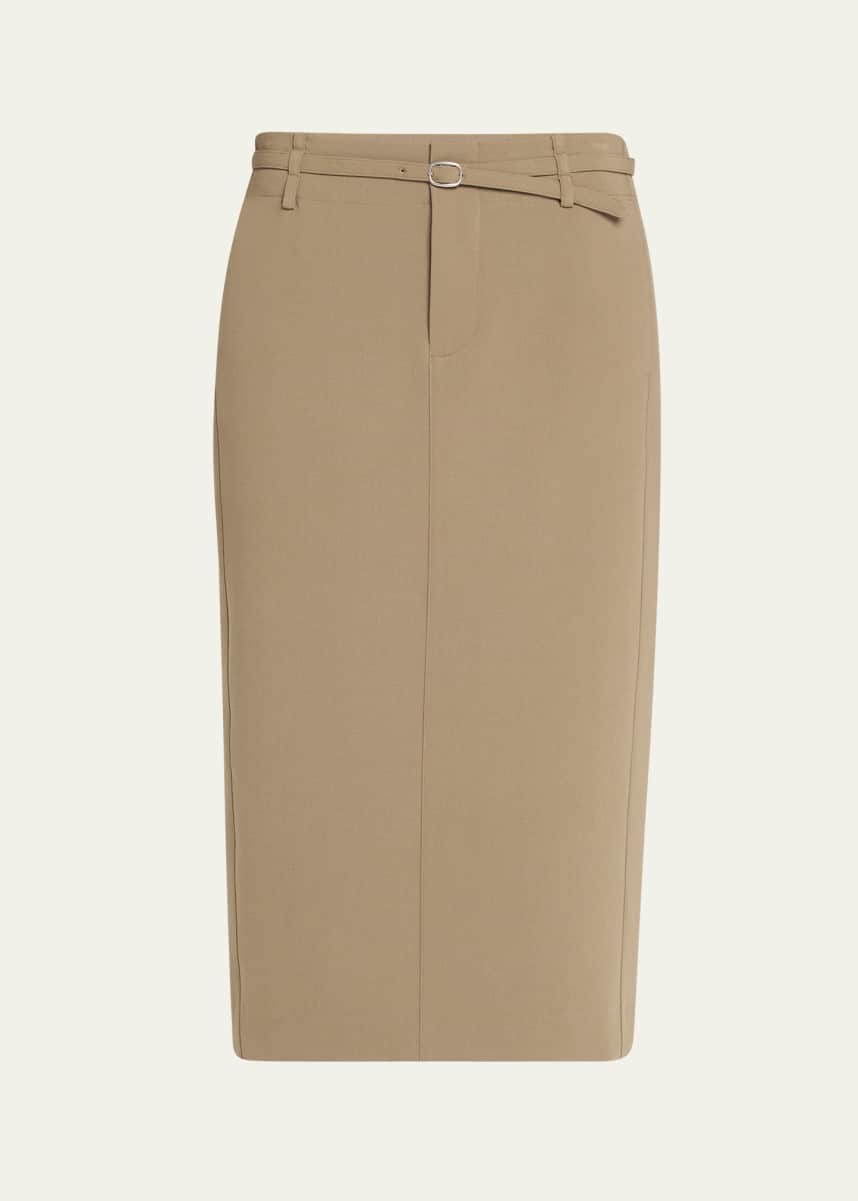 Vince Belted Midi Pencil Skirt