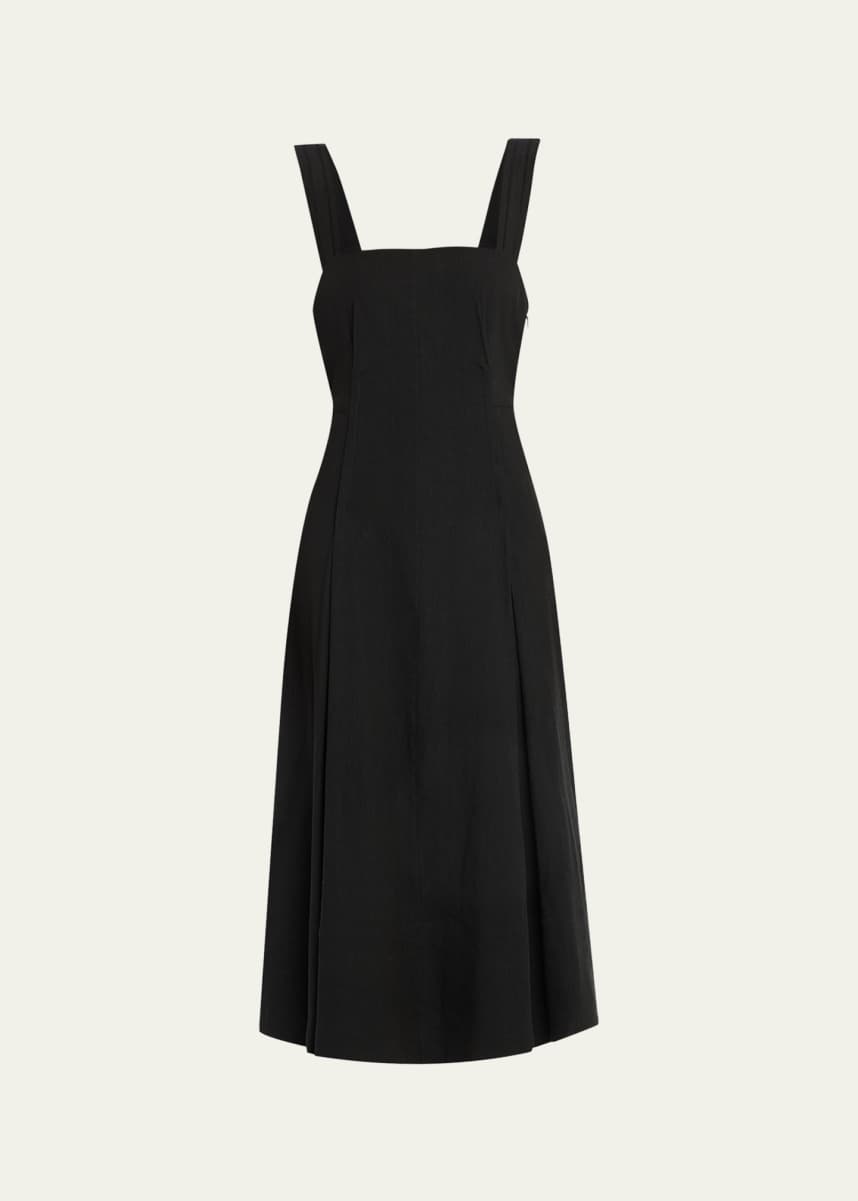 Vince Sleeveless Linen-Blend Cami Dress