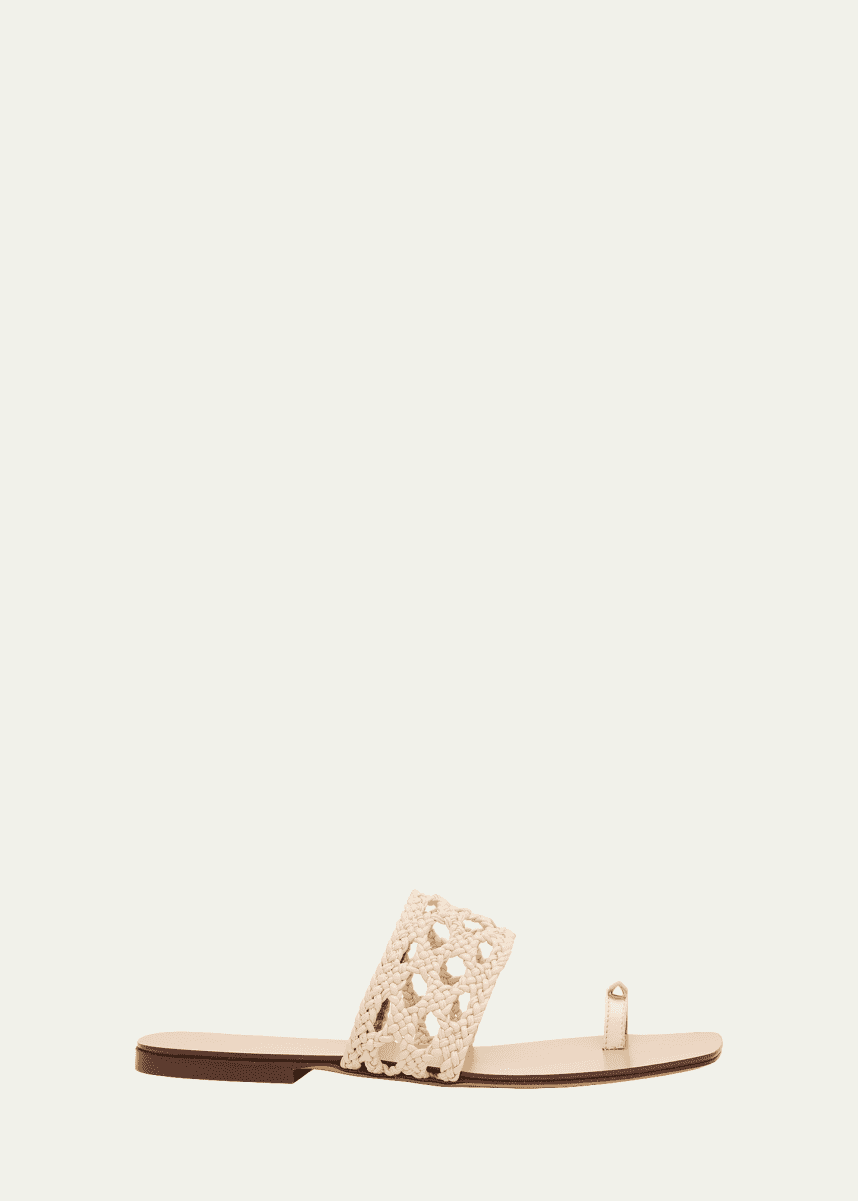 Maria Luca Mennia Capri Woven Slide Sandals