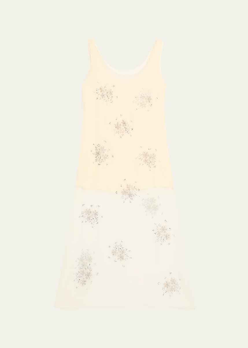 Rabanne Embellished Tulle Sleeveless Maxi Dress
