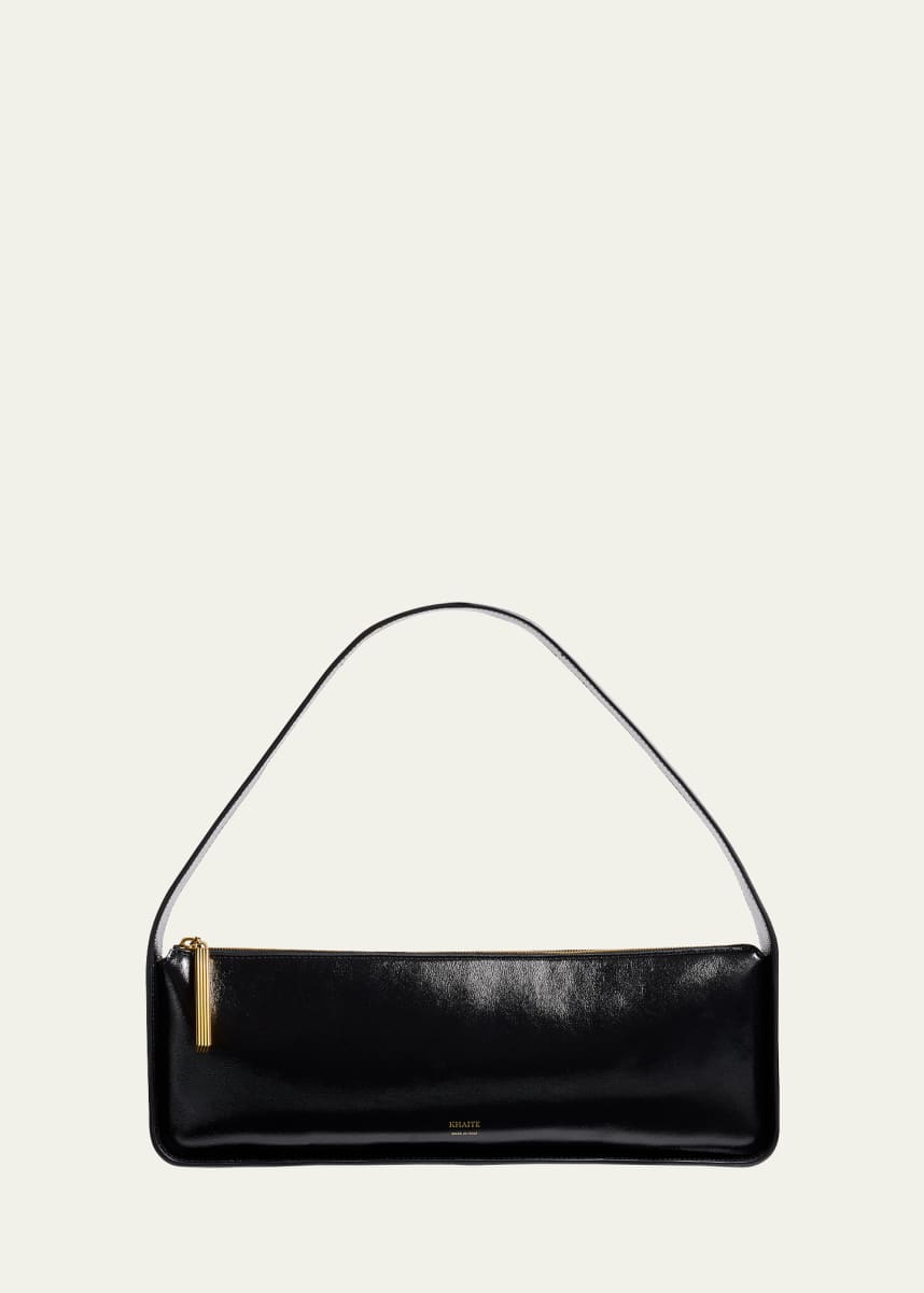 Khaite Lori Crackle Patent Leather Shoulder Bag