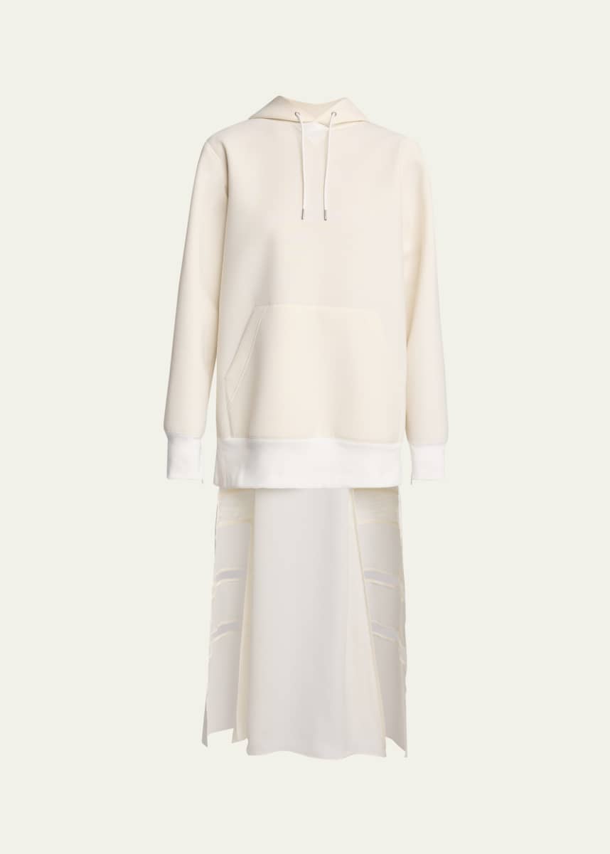 SACAI Hoodie Hybrid Sheer Dress