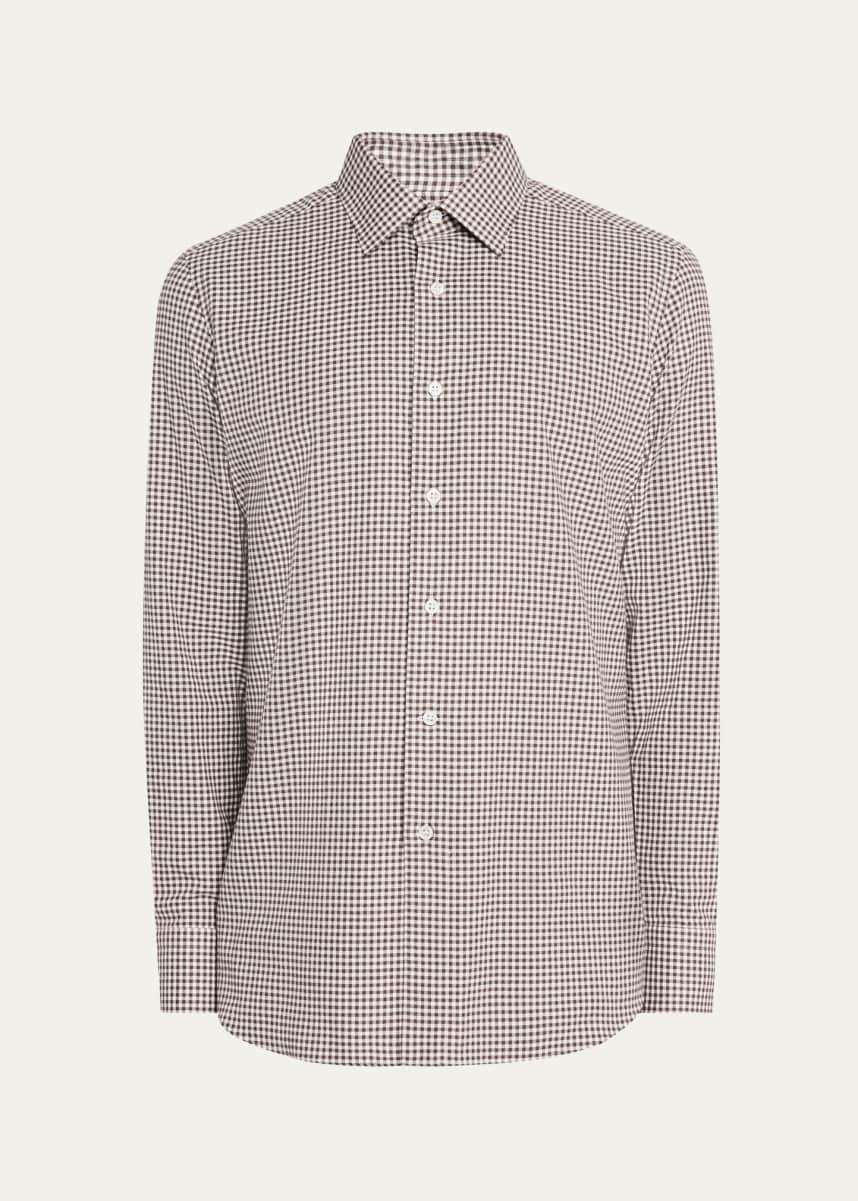 Anderson & Sheppard Men's Cotton Gingham Sport Shirt