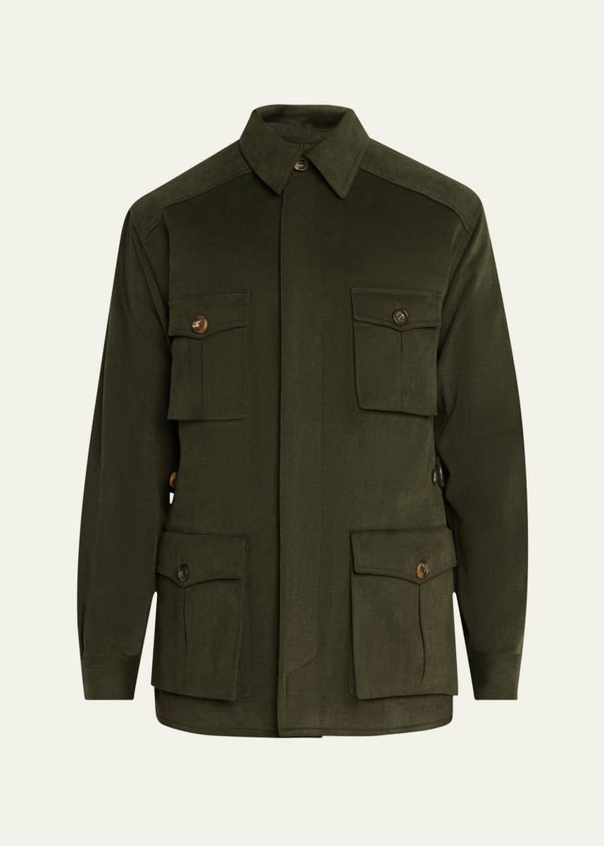 Anderson & Sheppard Men's Cotton Four-Pocket Travel Jacket
