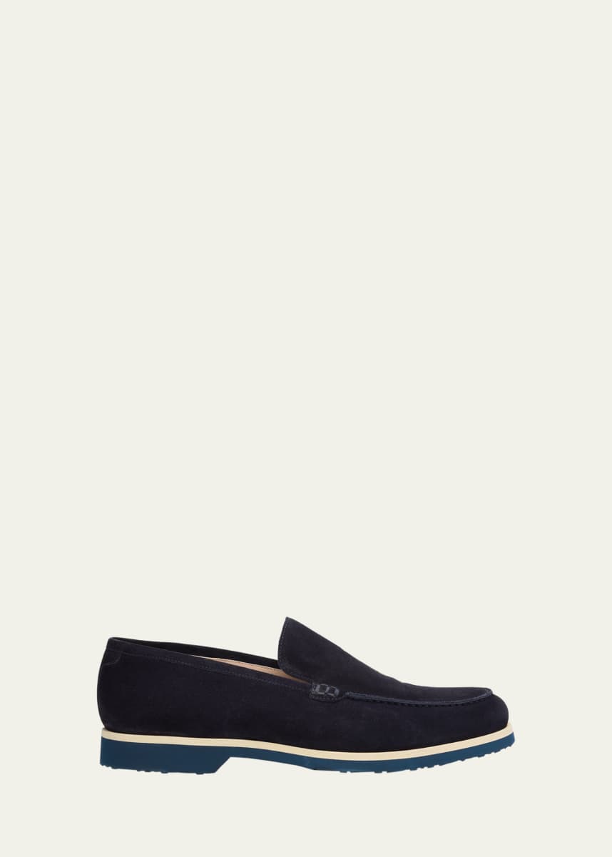Bergdorf Goodman Men's Suede EVA-Sole Venetian Loafers