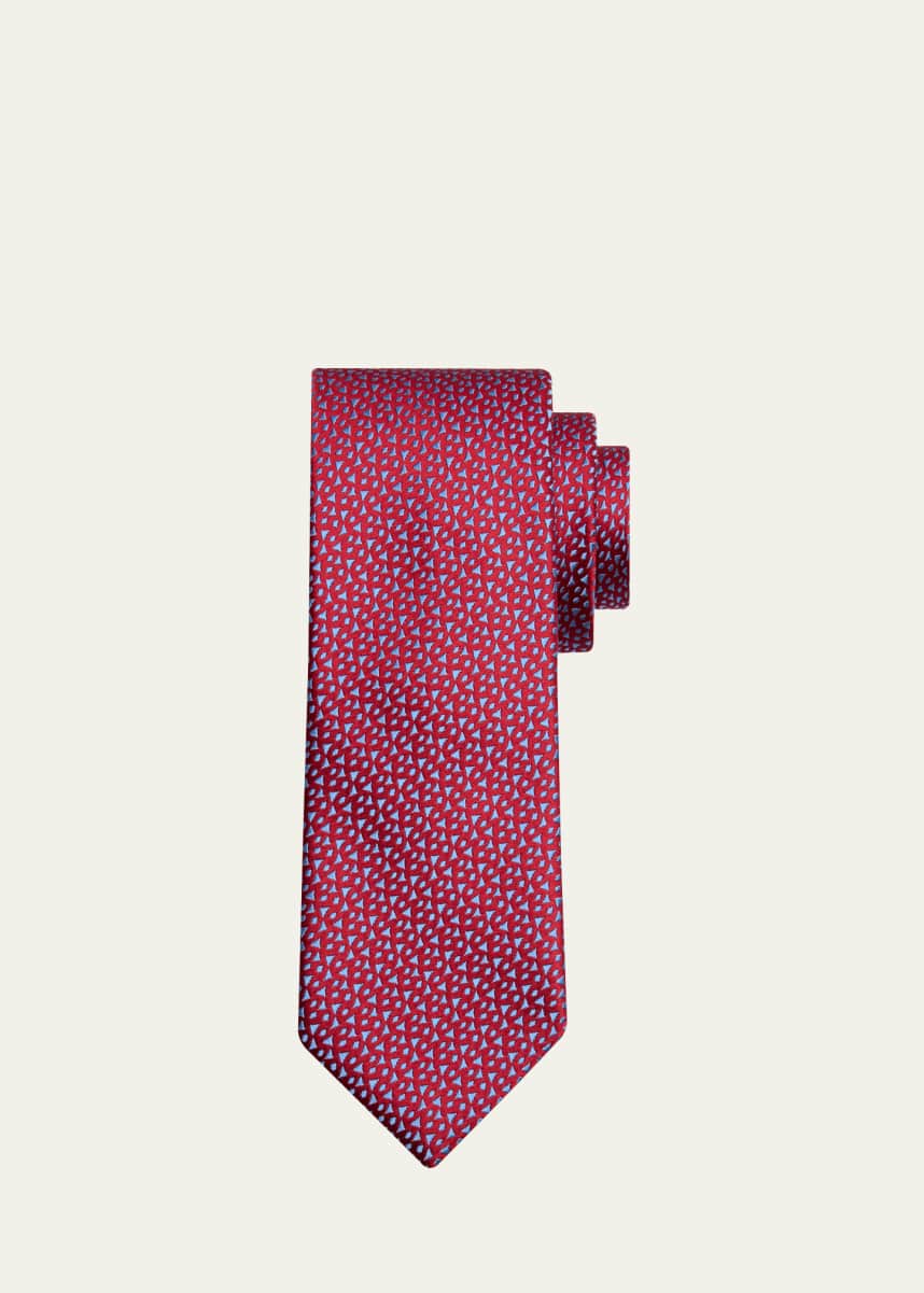 Charvet Men's Diamond Woven Silk Tie