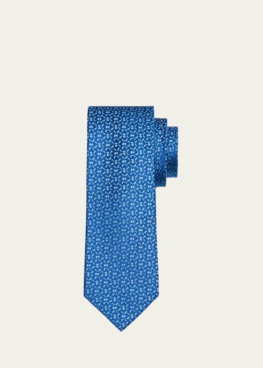 Charvet Men's Semi-Circle Woven Silk Tie
