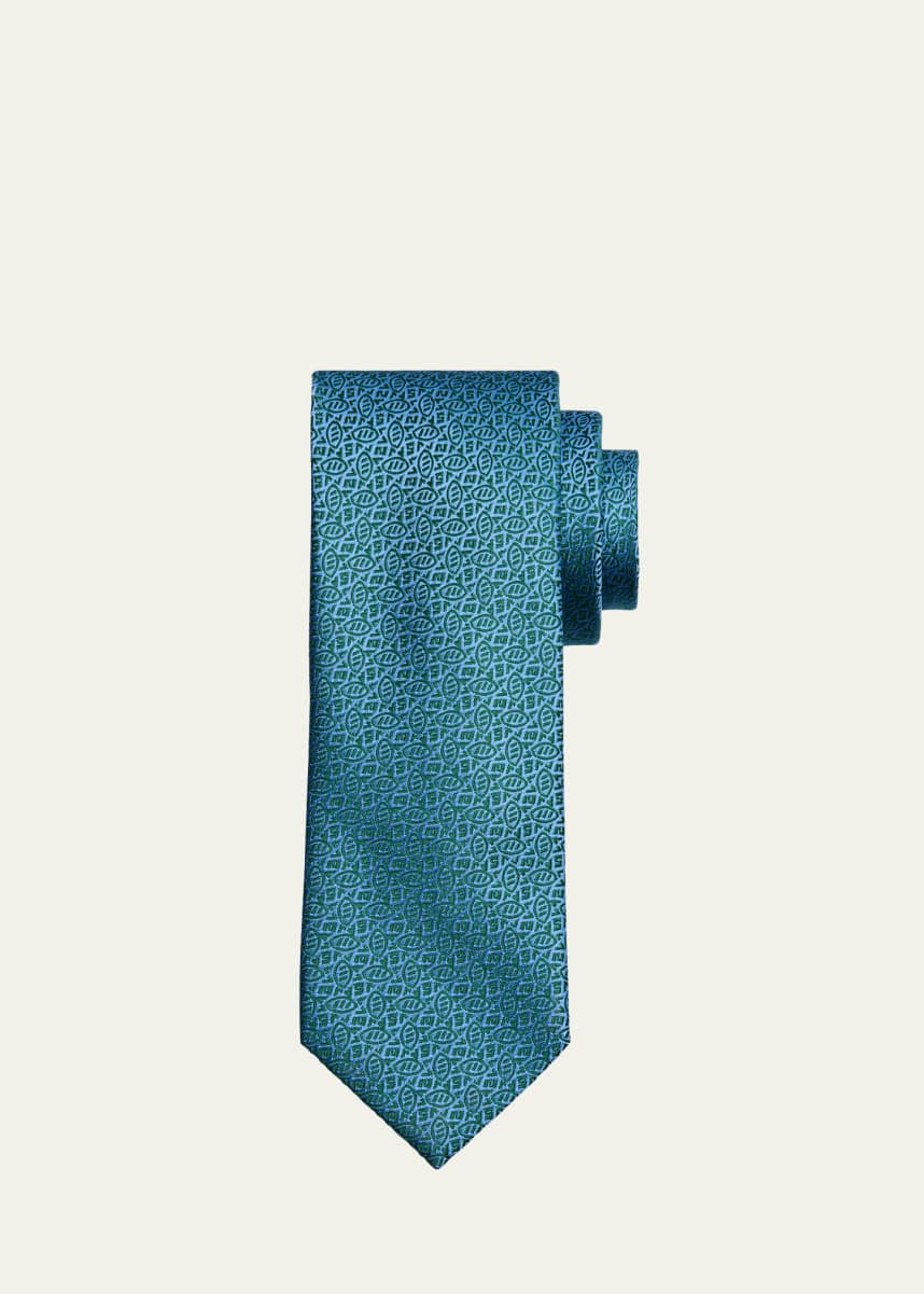 Charvet Men's Football Woven Silk Tie