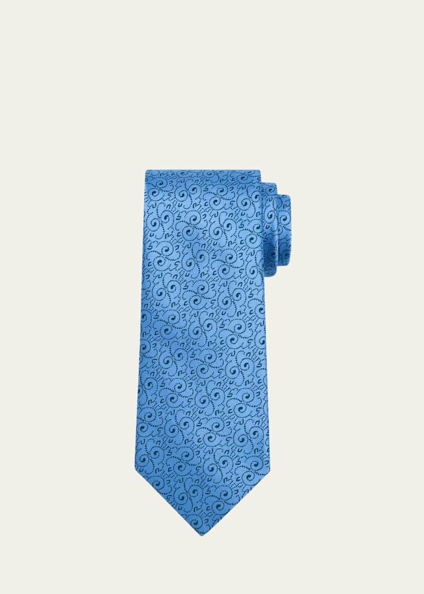 Charvet Men's Swirl Woven Silk Tie