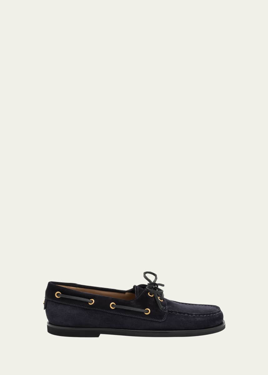 Gianvito Rossi Suede Boat Shoes