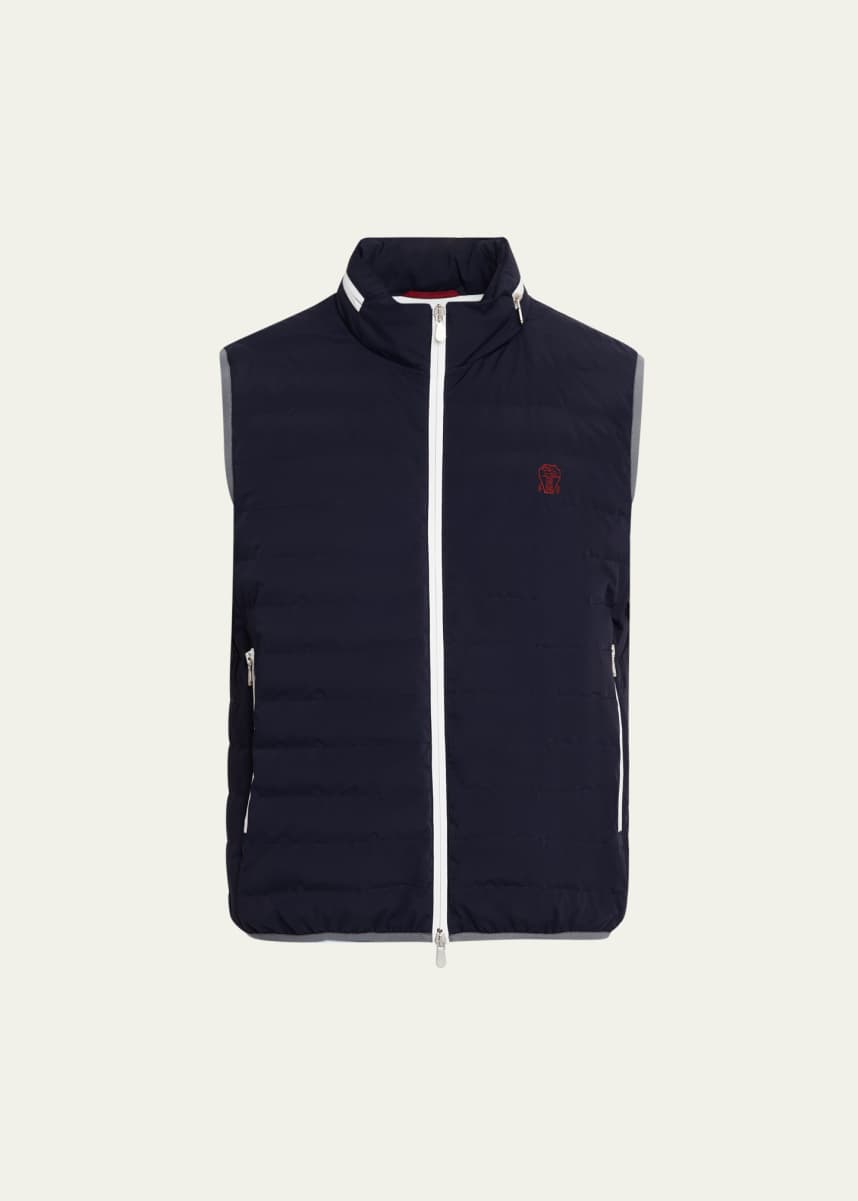 Brunello Cucinelli Men's Water-Resistant Padded Full-Zip Vest