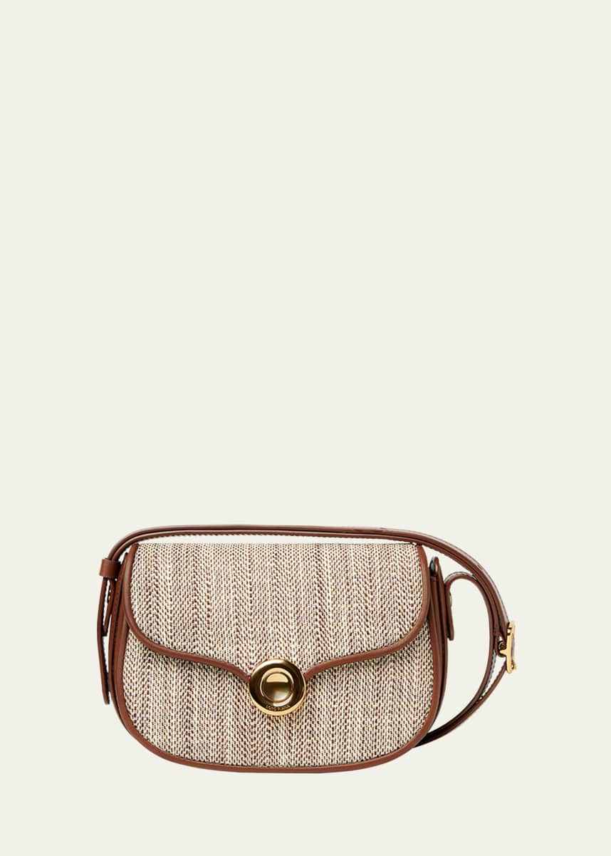 Loro Piana Mini Ghiera Chevron Bag in Silk Blend