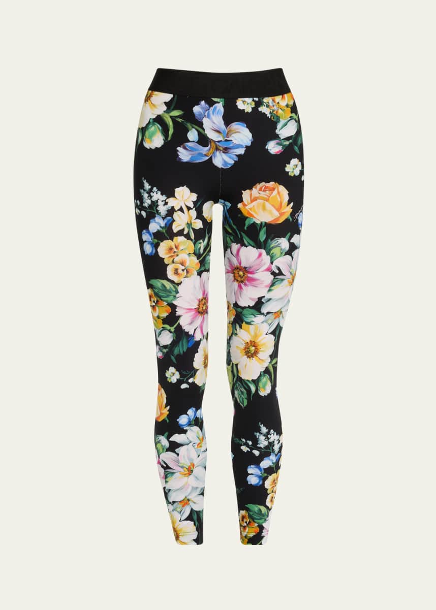 Dolce&Gabbana Mix Fiori Cropped Leggings