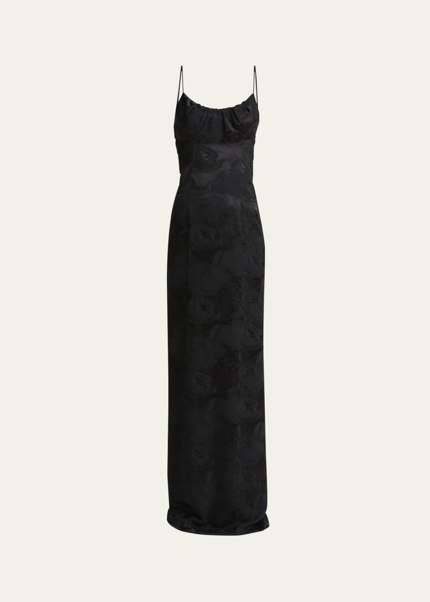 Dries Van Noten Dirios Tonal Floral Long Dress