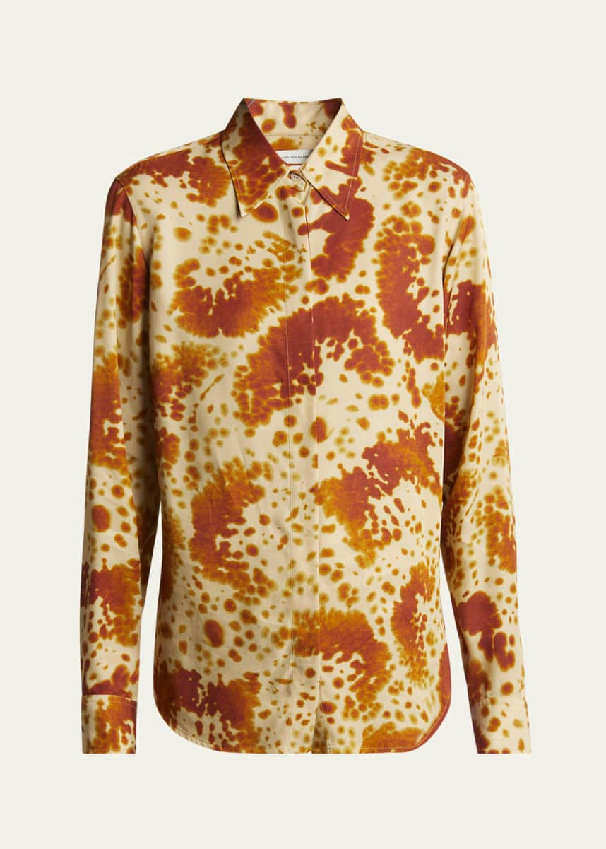 Dries Van Noten Chowy Abstract Button Down Shirt