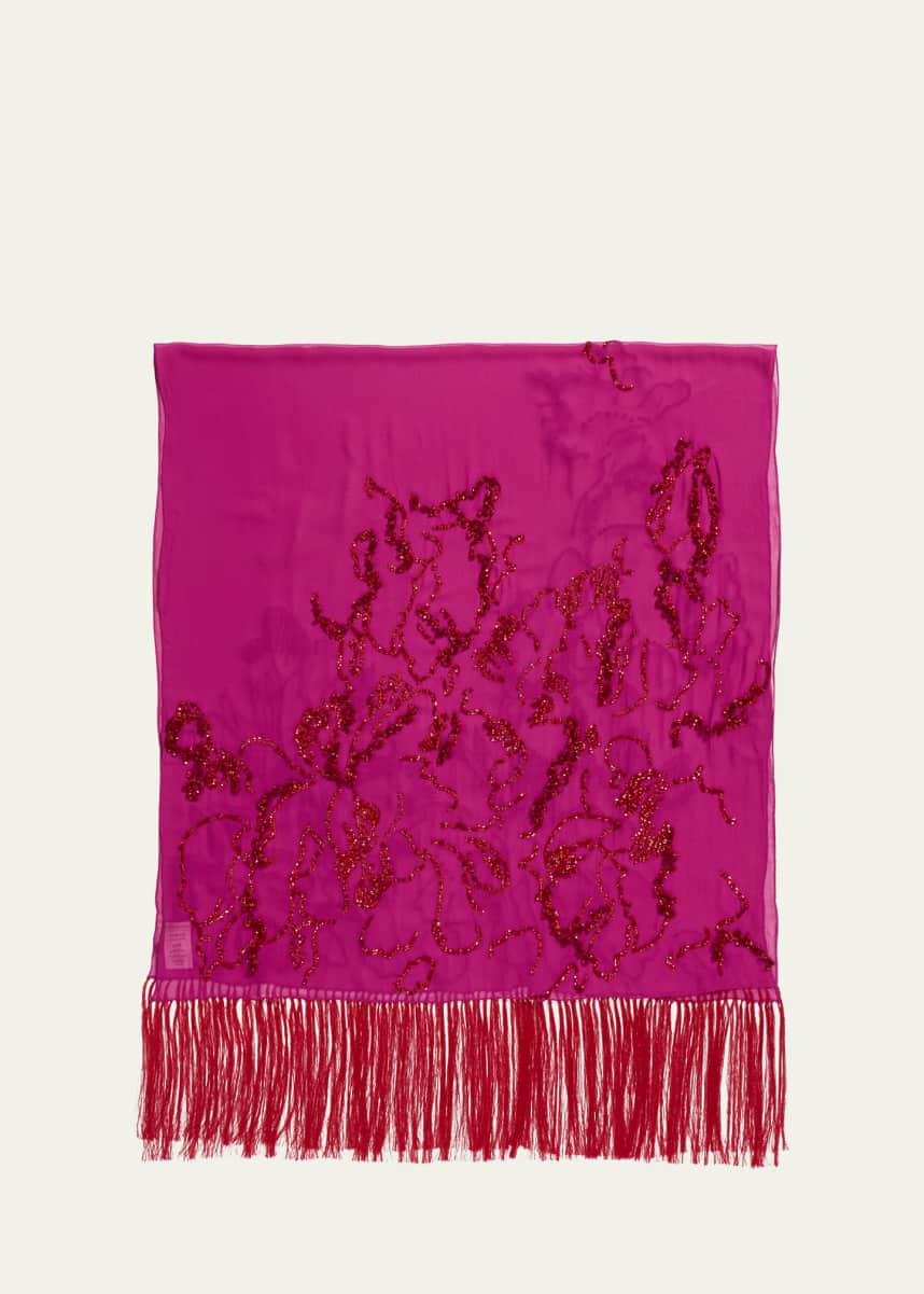 Dries Van Noten Felicia Sequined Fringe Scarf