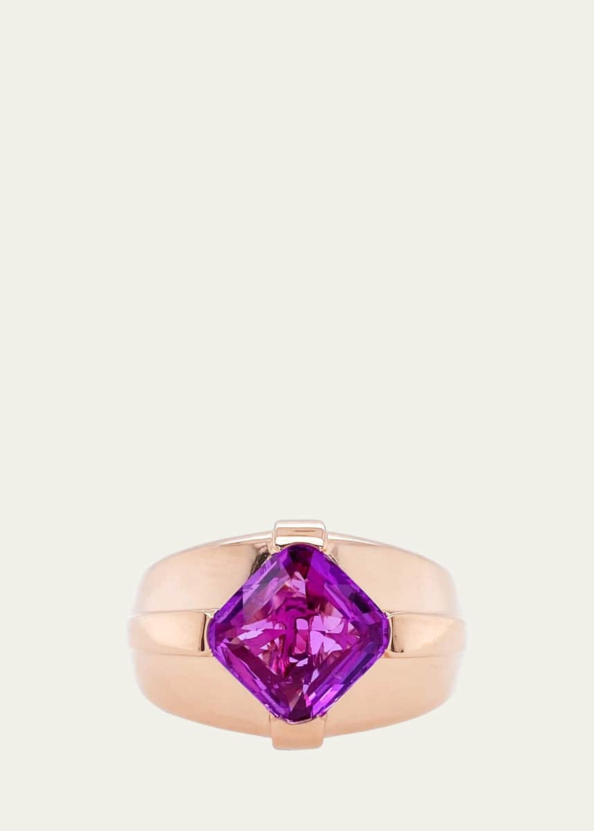 Bayco 18K Rose Gold Pink Sapphire Statement Ring