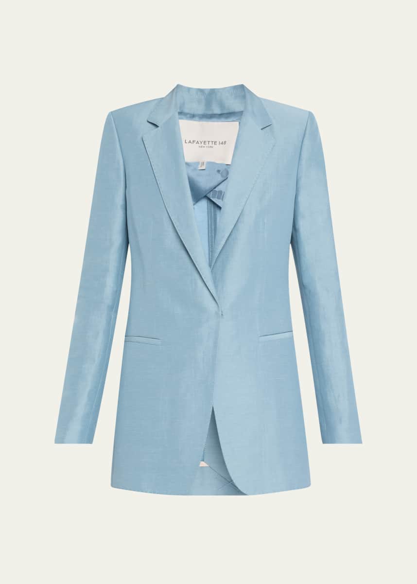 Lafayette 148 New York Elongated Pick Stitch Blazer
