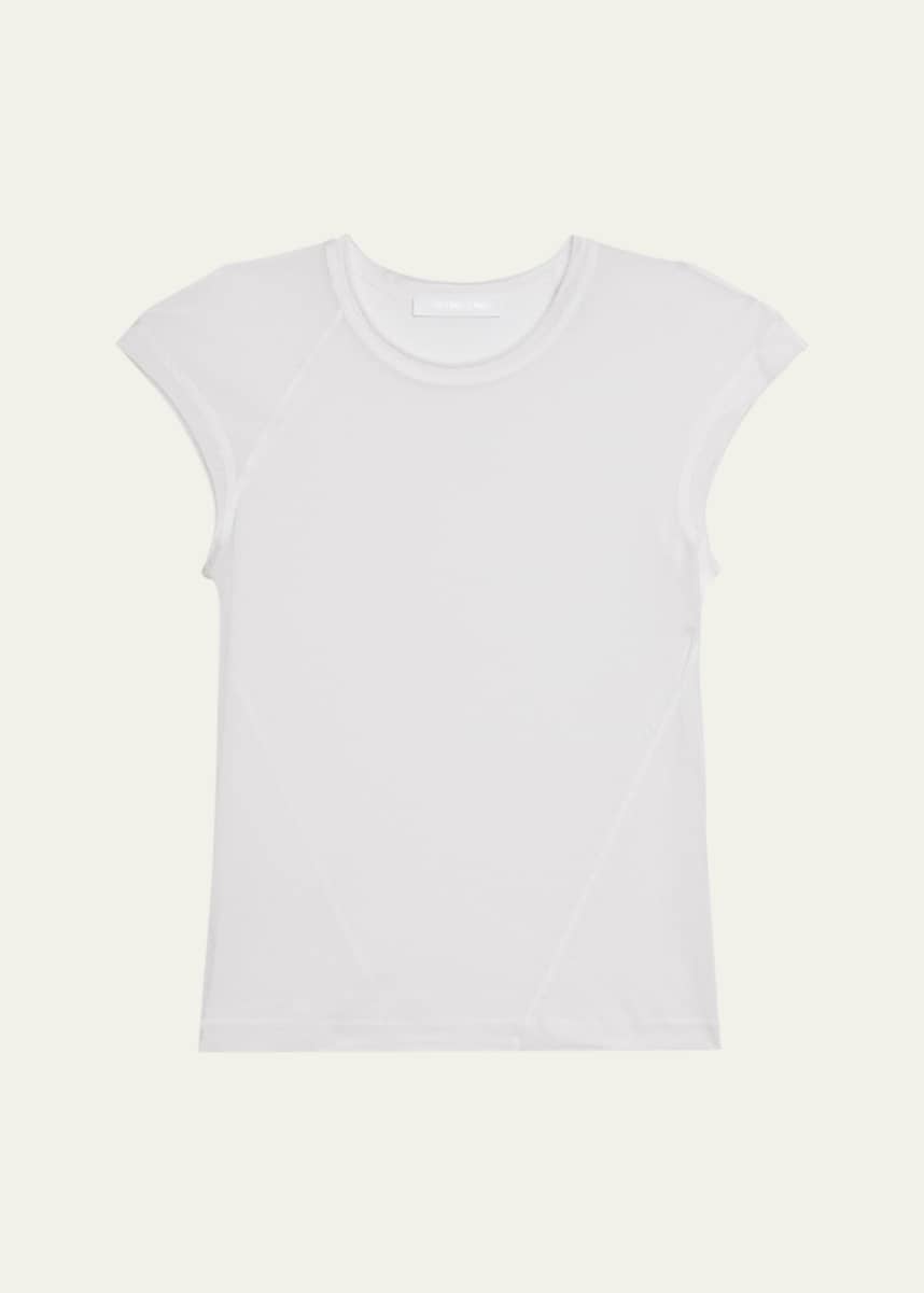 Helmut Lang Twisted Sheer Crewneck Top