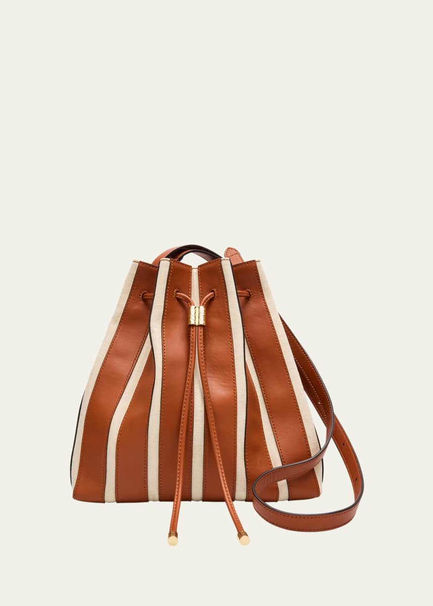 Ulla Johnson Alma Everyday Pleated Leather Bucket Bag