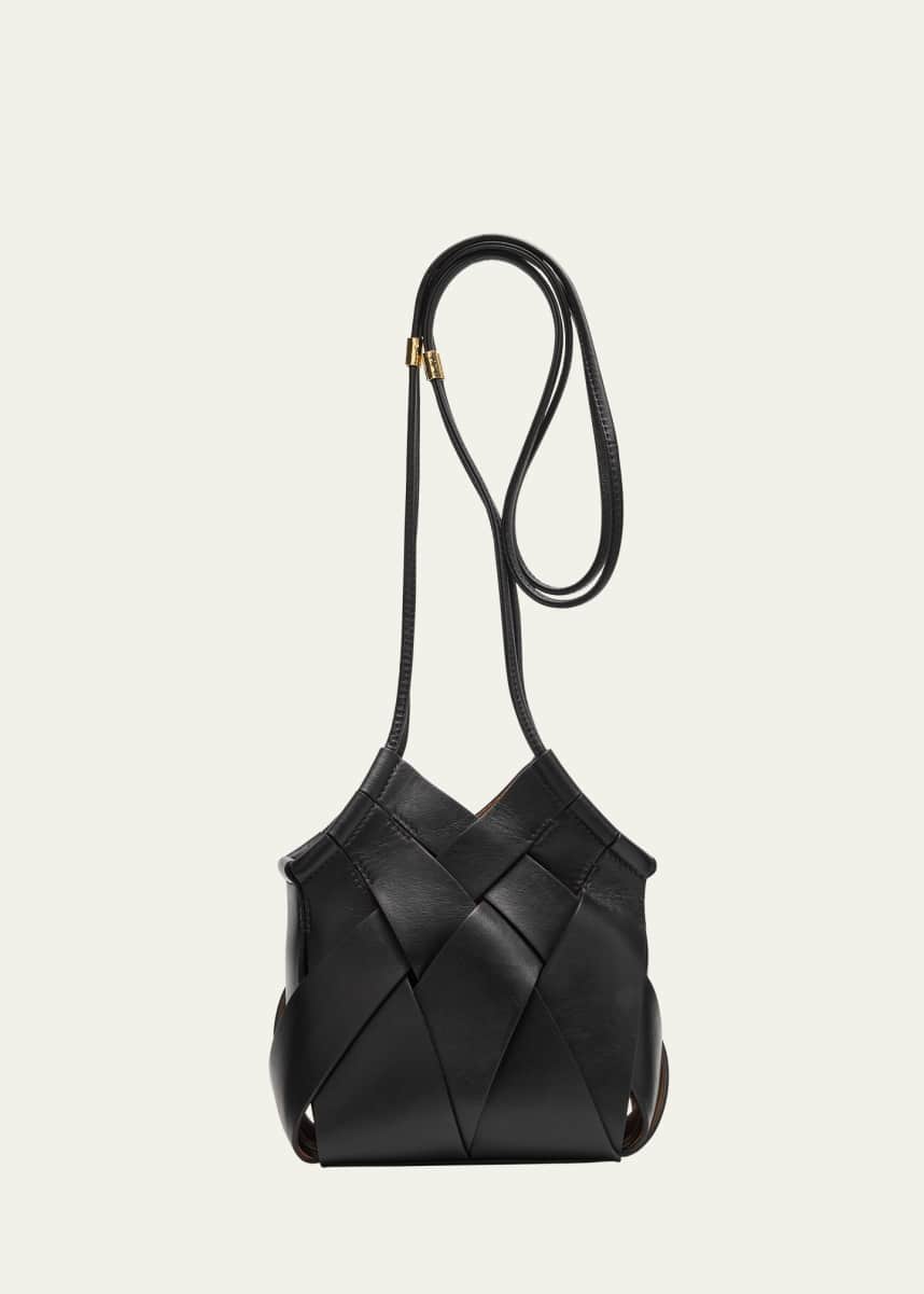 Ulla Johnson Charlotte Woven Leather Crossbody Bag