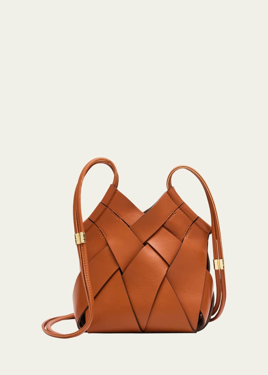 Ulla Johnson Charlotte Woven Leather Crossbody Bag