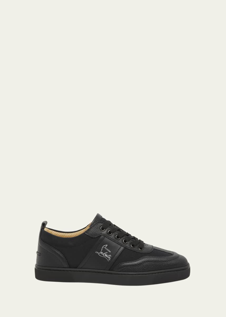 Christian Louboutin Men's Retero Canvas and Leather Low-Top Sneakers