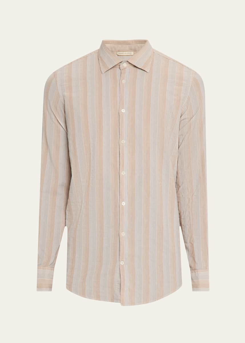 Massimo Alba Men's Genova Stripe Corduroy Sport Shirt
