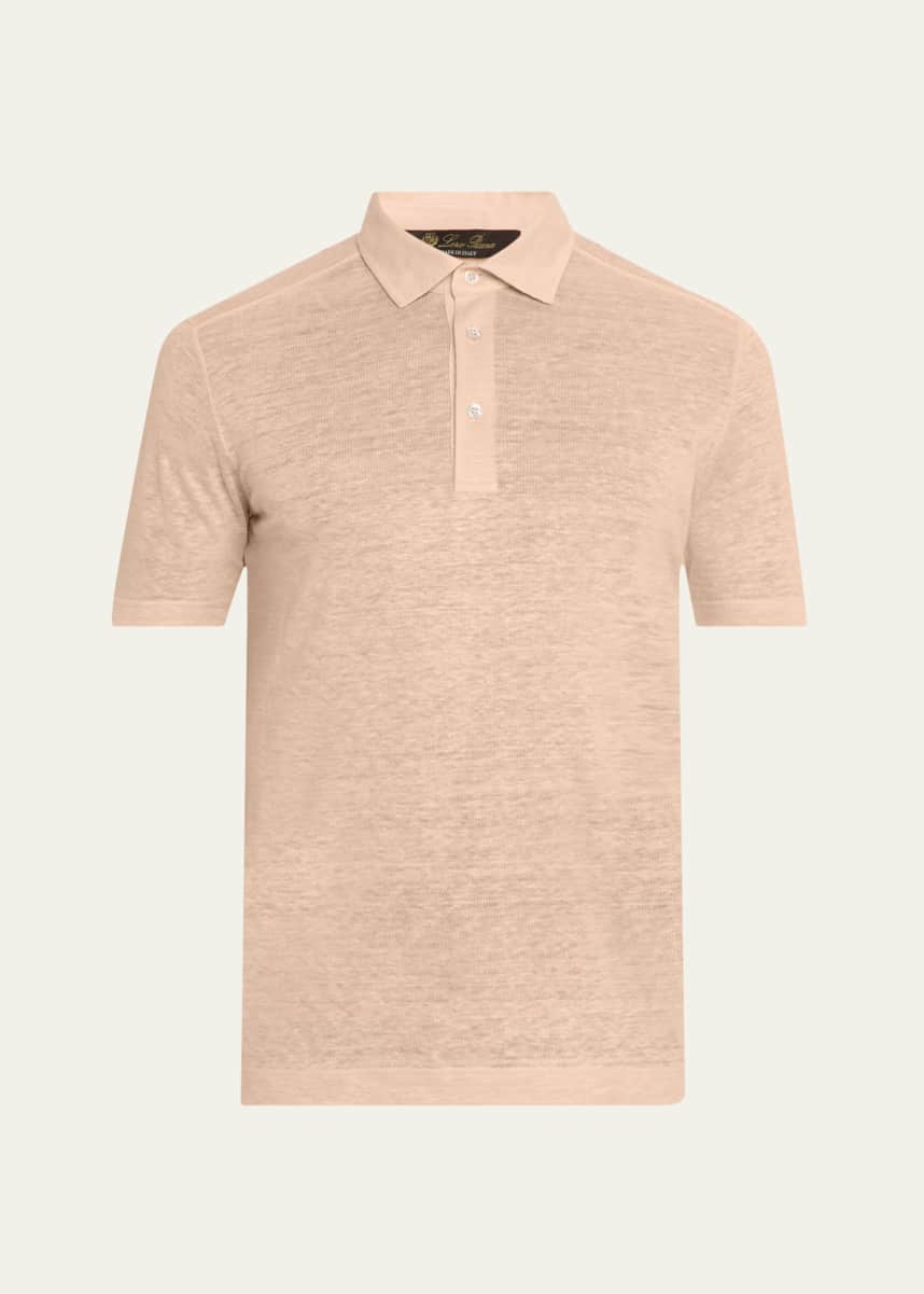 Loro Piana Men's Sam Linen Crewneck T-Shirt