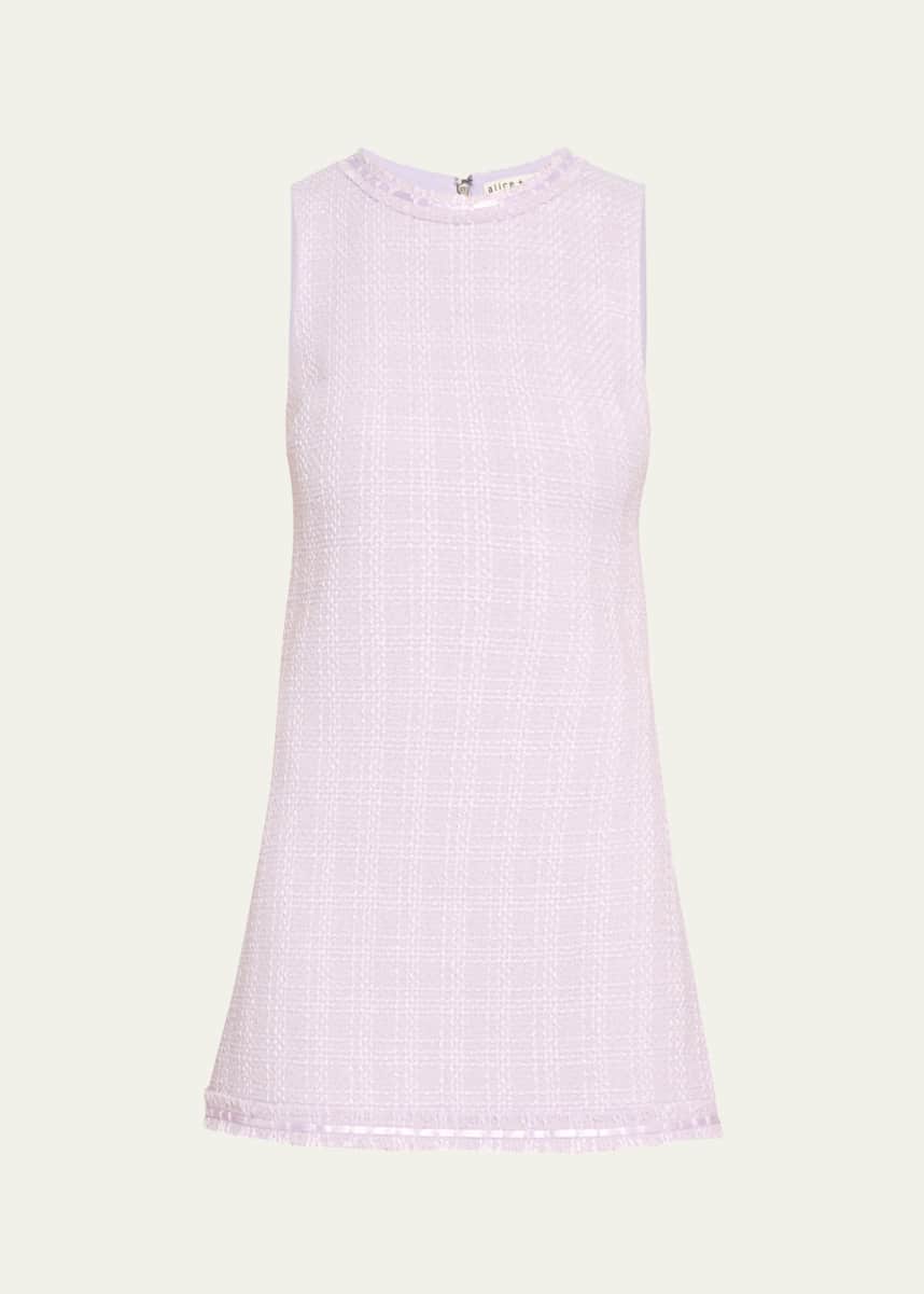 Alice + Olivia Coley Slim-Fit Tweed Mini Dress