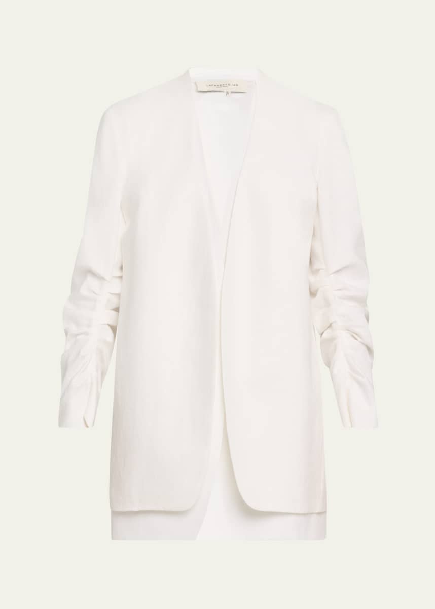 Lafayette 148 New York Layered Pleated-Sleeve Blazer