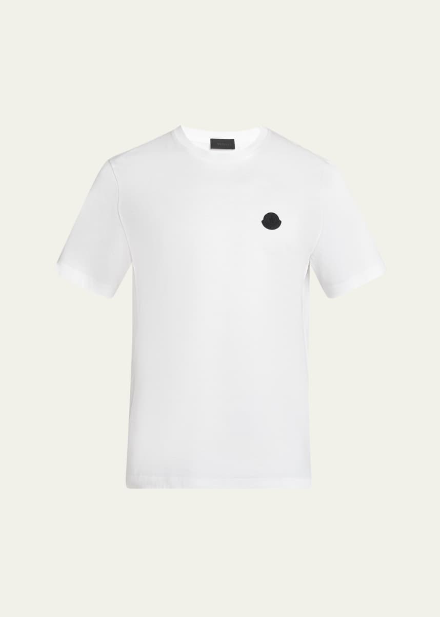 Moncler Men's Logo Patch Cotton Crewneck T-Shirt