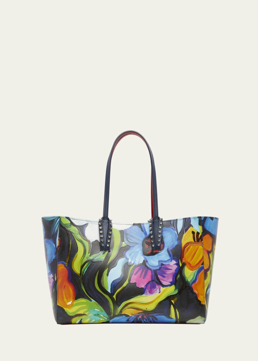 Christian Louboutin Cabata Small Tote Bag in Flower-Print Leather
