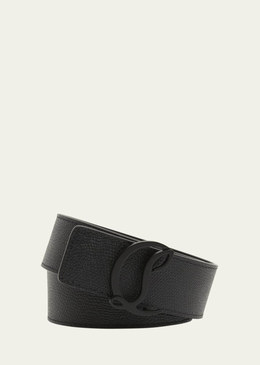 Christian Louboutin Men's Mooncrest-Buckle Reversible Leather Belt