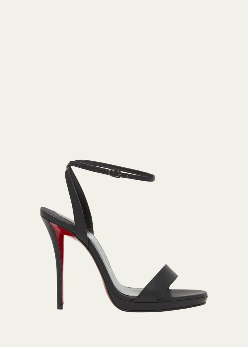 Christian Louboutin Miss Z Leather Red Sole Ankle-Strap Sandals