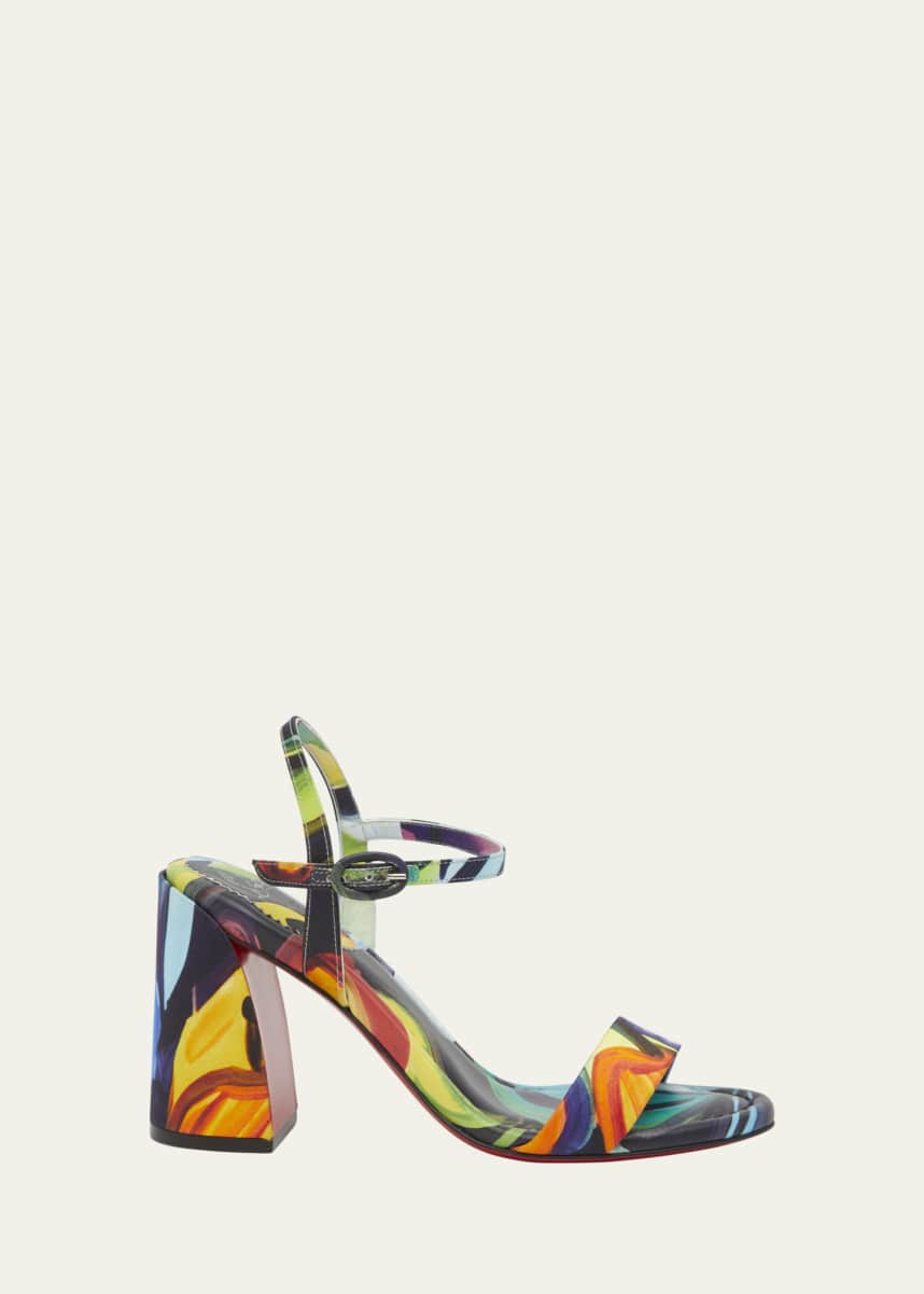 Christian Louboutin Miss Jane Multi Red Sole Ankle-Strap Sandals