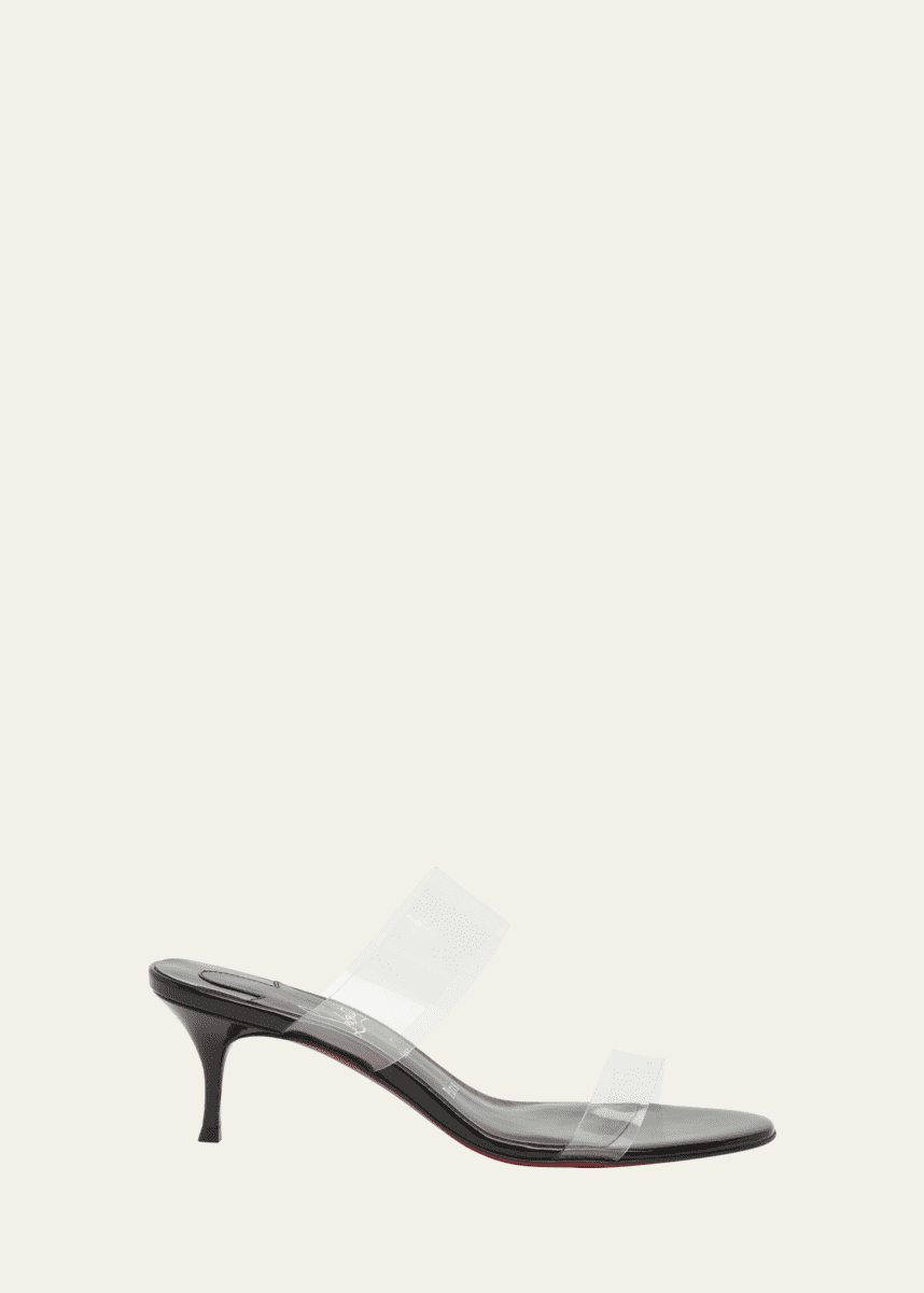 Christian Louboutin Just Nothing Clear Red Sole Slide Sandals