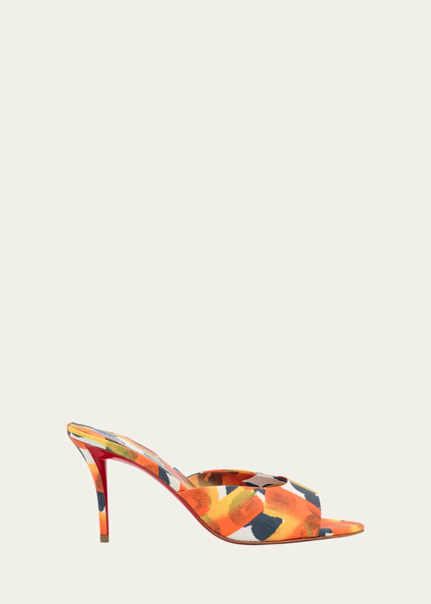 Christian Louboutin Miss Z Multicolored Red Sole Mule Sandals