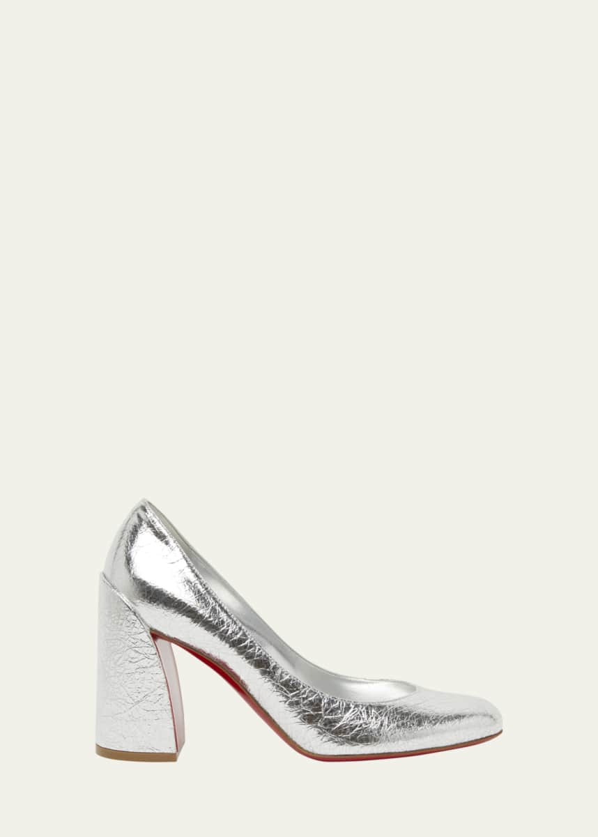 Christian Louboutin Miss Sabina Metallic Red Sole Pumps