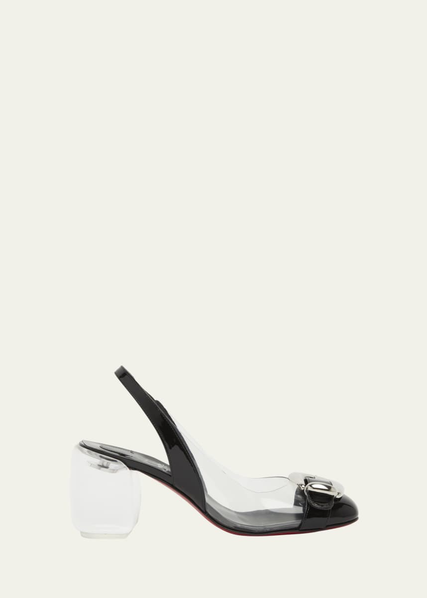 Christian Louboutin Minny Bubble Buckle Red Sole Pumps