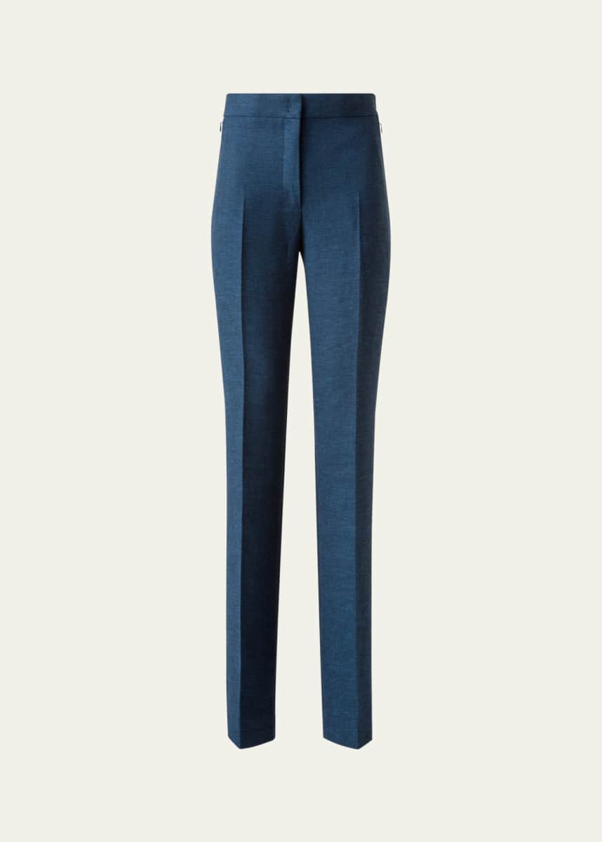 Akris Carl" Structured Double-Face Cotton Silk Pants