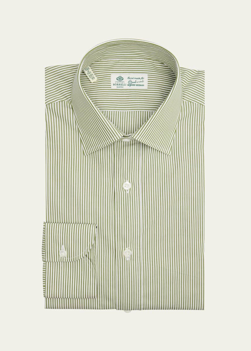 Borrelli Men's Cotton Stripe Dress Shirt