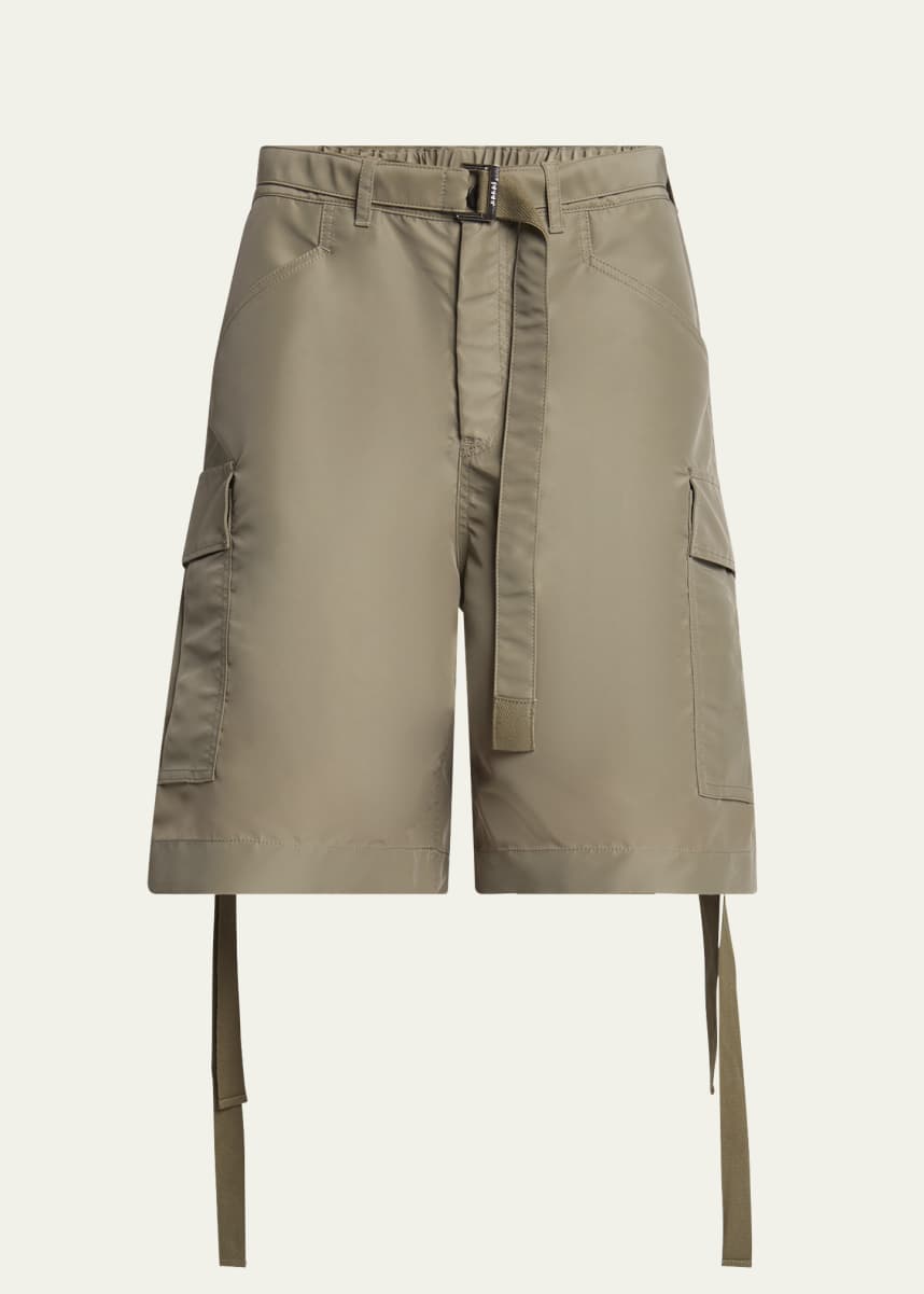 SACAI Men's Twill Cargo Strap Shorts