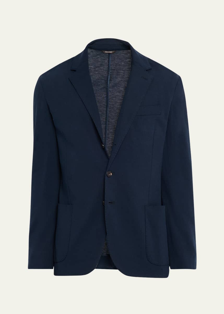 Loro Piana Men's Pique Single-Breasted Sweater Jacket