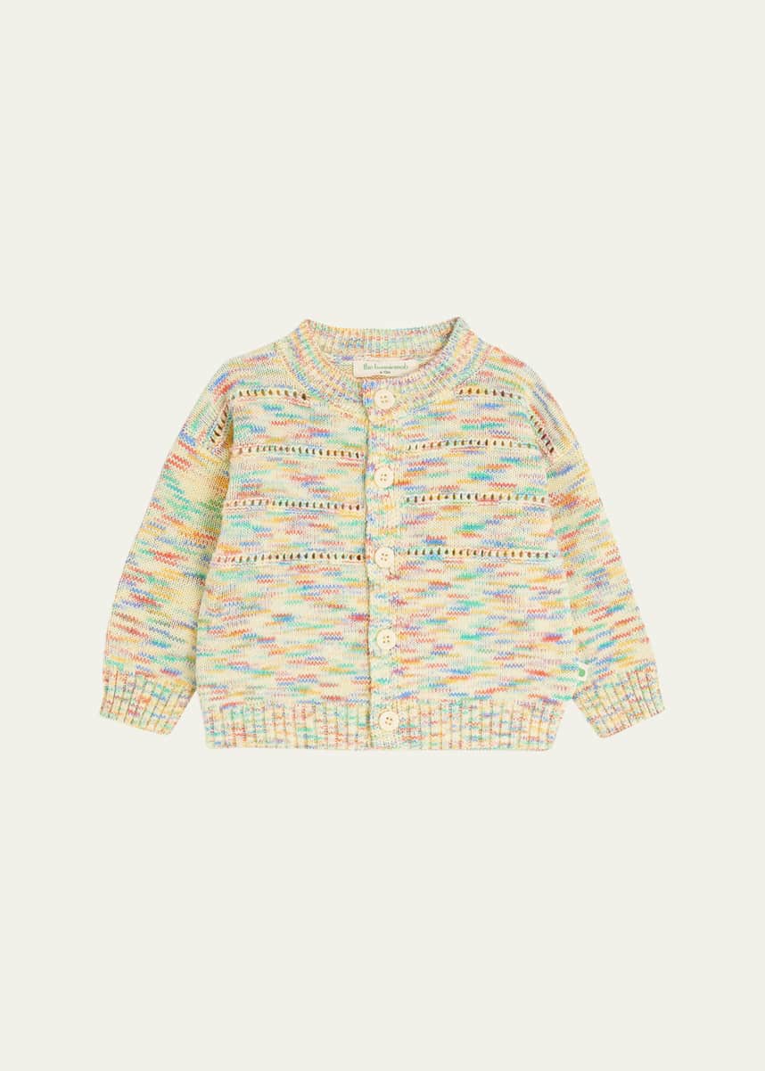 bonniemob Girl's Space Dye Cardigan, Size Newborn-24M