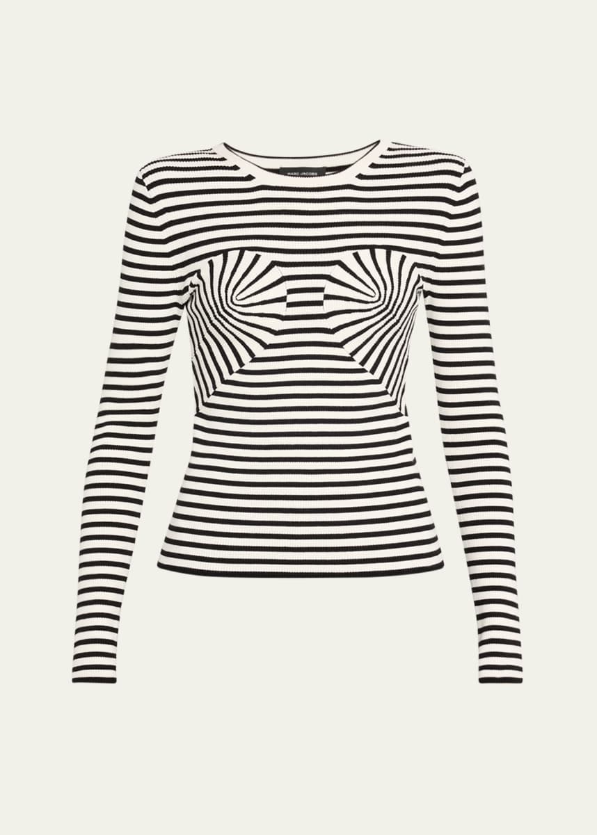 Marc Jacobs Stripe Seamed Up Knit Top