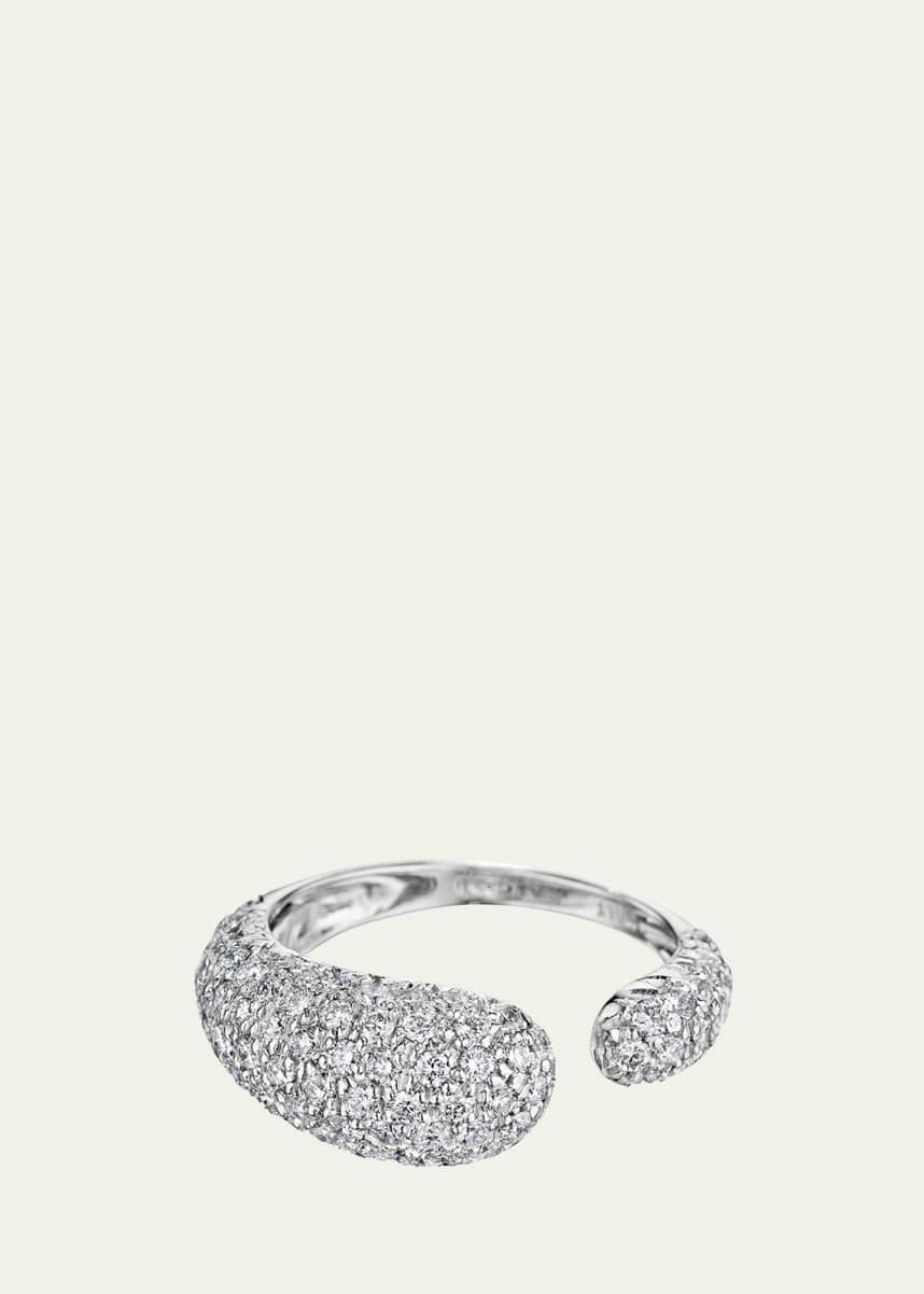 FARAONE MENNELLA by R.F.M.A.S. Gocce 18K White Gold Diamond Pave Ring