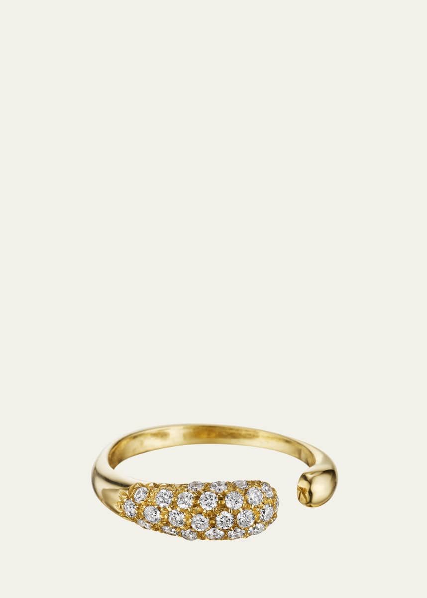 FARAONE MENNELLA by R.F.M.A.S. Gocce 18K Yellow Gold Diamond Pave Ring