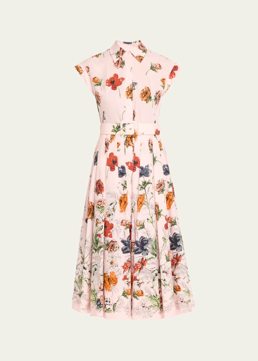 Cara Cara Octavia Floral Cap-Sleeve Dress