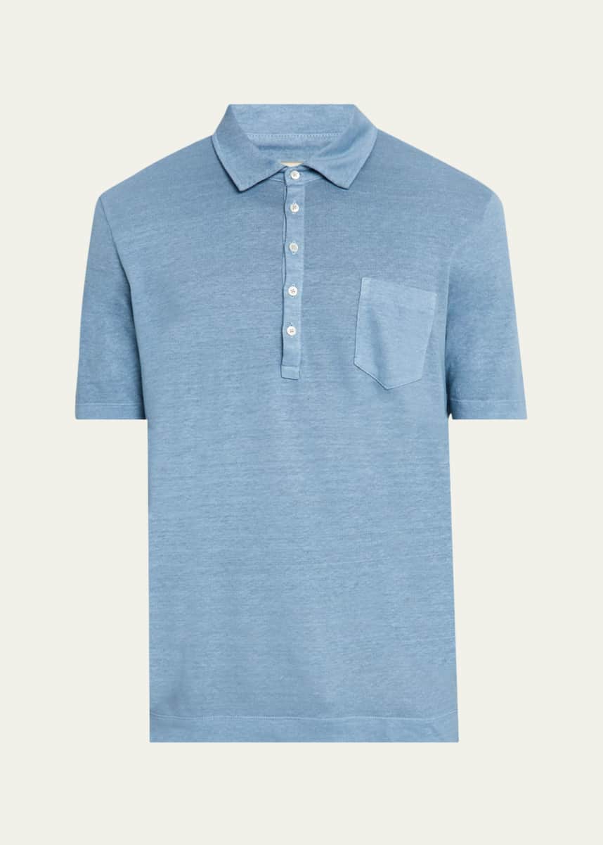 Massimo Alba Men's Linen and Cotton Polo Shirt